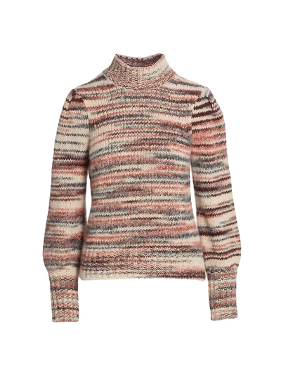 Veronica Beard Alston Space-dyed Alpaca-blend Turtleneck Sweater In Multi