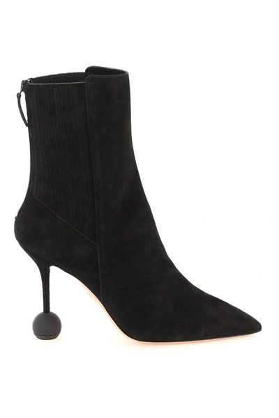 Aquazzura Viceroy Suede Booties In Black