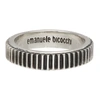 EMANUELE BICOCCHI SILVER SERRATED BAND RING