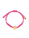 Versace Pink Medusa Braided Bracelet In Fuchsia