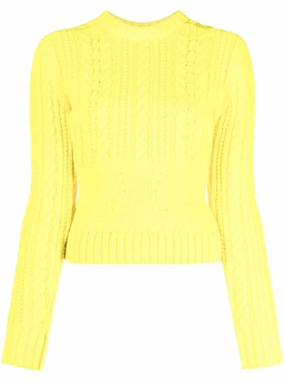 Philosophy Di Lorenzo Serafini Cable Knit Jumper In Gelb