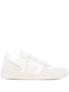 Veja V-10 Rubber-trimmed Suede And B-mesh Sneakers In White