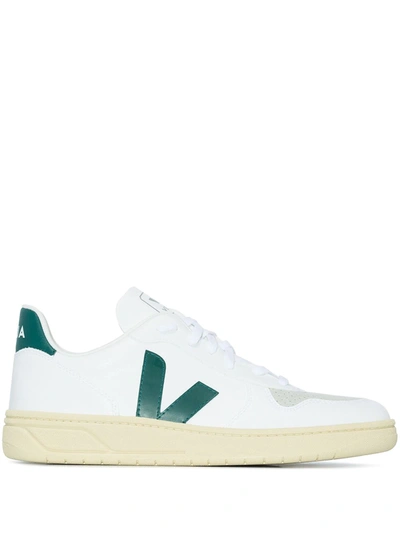 Veja V-10 Cwl Trainers (vegan) - White/brittany/butter Sole In Weiss