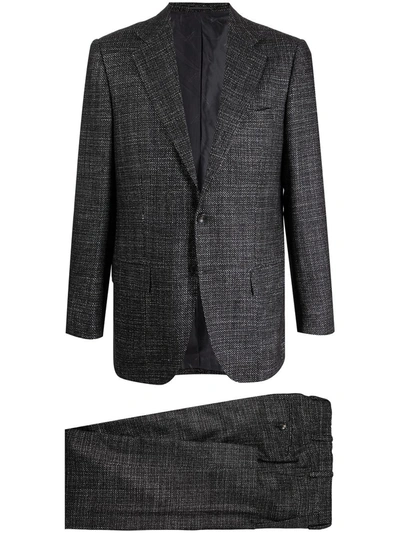 Kiton Single-breasted Tailored Suit In Grey