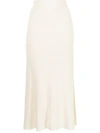 Cashmere In Love River A-line Cashmere Skirt In Weiss