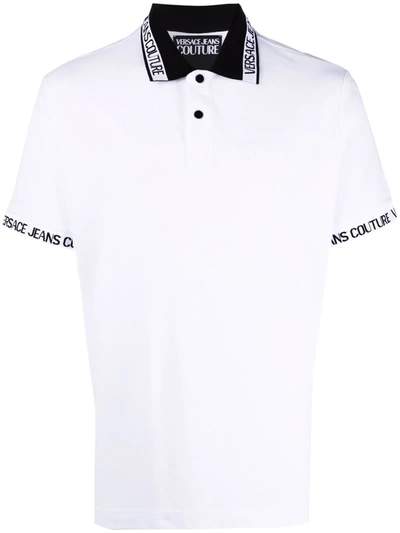 Versace Jeans Couture Logo织带polo衫 In White