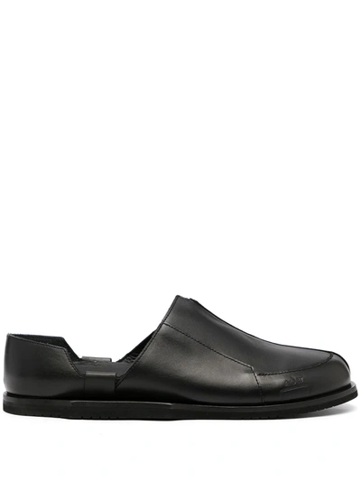 A-cold-wall* Black Geometric Leather Loafers In Black