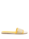 Tory Burch Woman Yellow T Monogram Slider Espadrilles