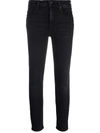 MOTHER HIGH-RISE CROPPED SKINNY JEANS