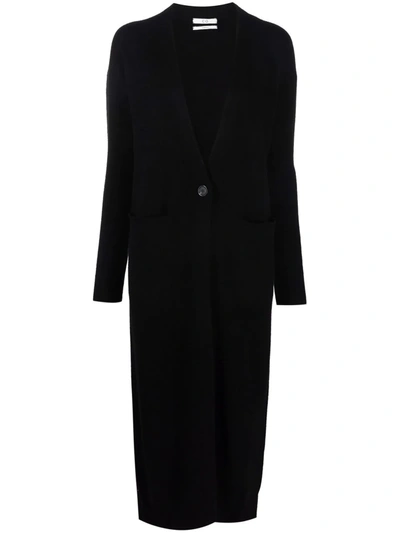 Co Longline Cashmere-knit Cardigan In Black