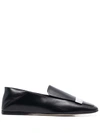 Sergio Rossi Sr1 Square-toe Collapsible-heel Loafers In Schwarz