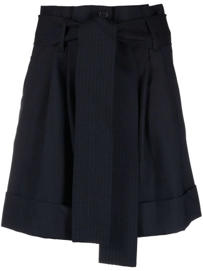 P.a.r.o.s.h P. A.r. O.s. H. Woman Shorts & Bermuda Shorts Black Size Xs Viscose, Linen In Blau