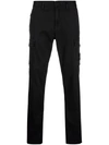 STONE ISLAND COMPASS-PATCH STRAIGHT-LEG TROUSERS