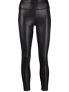 Dkny Wet Look Leggings In Schwarz