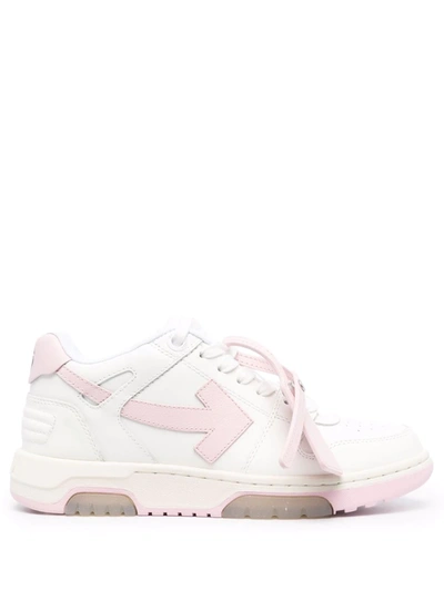 Off-white Out Of Office Arrow-motif Sneakers In White Pink