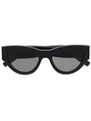Saint Laurent Logo Cat-eye Sunglasses In Schwarz