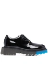 Off-white 40mm Brushed Leather Lace-up Shoes In Black