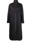 Ganni + Net Sustain Quilted Recycled Ripstop Coat In Schwarz
