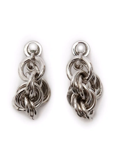 Jw Anderson Multi-links Folded Earrings In Silber