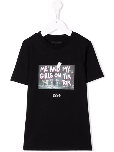 Throwback Kids' Graphic Print T-shirt In Black