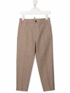 Dsquared2 Check-print Tailored Trousers In 中性色