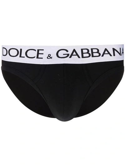 DOLCE & GABBANA LOGO-WAISTBAND STRETCH-COTTON BRIEFS