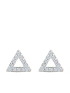 Mateo 14kt Yellow Gold Triangle Diamond Stud Earrings In Gold