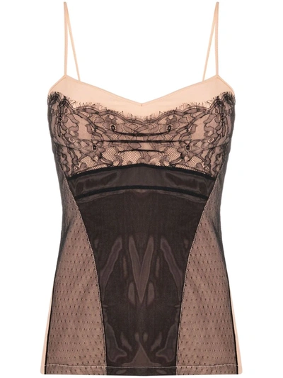 Pre-owned Dior 2006  Lace Cami Top In Neutrals
