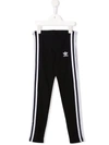 Adidas Originals Adidas Performance Black And White Stripes Capri Leggings In Black