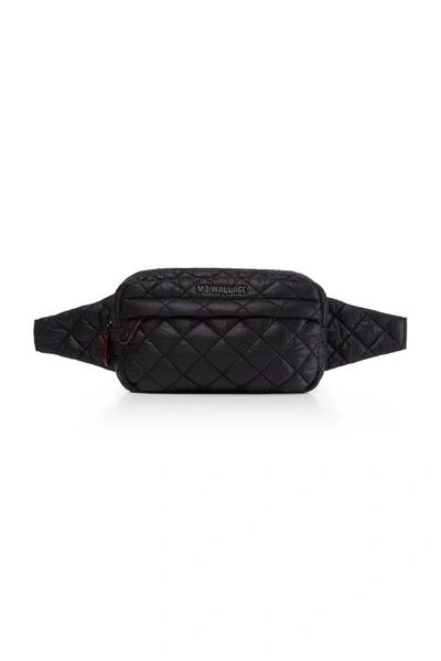 Mz Wallace Metro Quilted Nylon Belt Bag In Black