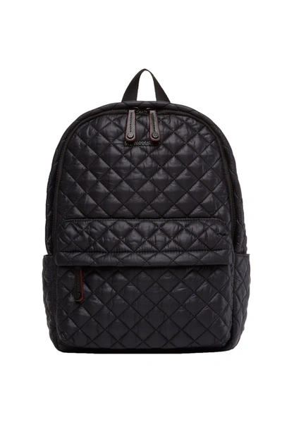 Mz Wallace Metro Quilted Nylon Backpack In Black