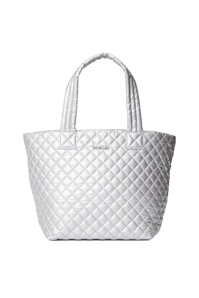 Mz Wallace Medium Metro Tote In Hologram Metallic/silver