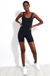 Girlfriend Collective Bike Compressive Stretch Bodysuit In Black