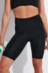 Girlfriend Collective Black Float High-rise Bike Shorts In Black