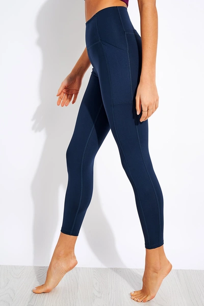 Girlfriend Collective 7/8 Pocket Leggings In Blue