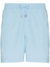 Sunspel Drawstring-waist Swim Shorts In Blue