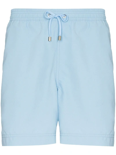 Sunspel Drawstring-waist Swim Shorts In Blue