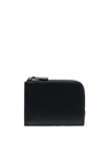 Common Projects Logo-lettering Leather Wallet In Schwarz