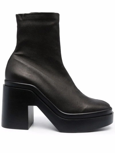 Robert Clergerie High Heel 145mm Ankle Boots In Schwarz