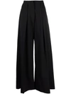 Alberto Biani Mid-rise Palazzo Trousers In Schwarz