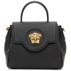 VERSACE BLACK SMALL 'LA MEDUSA' TOP HANDLE BAG