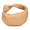 Bottega Veneta Jodie Mini Intrecciato Knot Hobo Bag In 2700 Almond