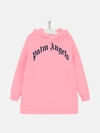 PALM ANGELS PINK COTTON CLASSIC LOGO OVER DRESS
