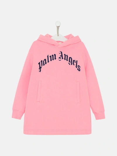 Palm Angels Pink Cotton Classic Logo Over Dress