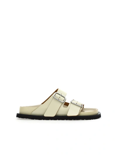 Jil Sander X Birkenstock Sandals In Cream Naxos | ModeSens