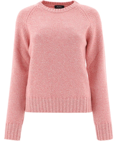 Apc Alyssa Long-sleeve Knitted Jumper In Pink