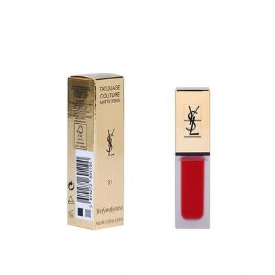 Saint Laurent Ysl Tatouage Couture Matte Stain Liquid Lipstick 31 Let's Play A Game 0.2 oz In N,a