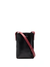 MARNI LOGO-PRINT LEATHER SHOULDER BAG