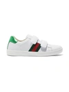 Gucci Kids' Stripe Detail Low-top Sneakers In White