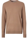 BURBERRY MONOGRAM-EMBROIDERED CASHMERE JUMPER